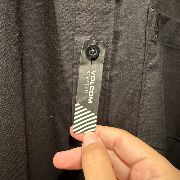 Volcom Everett Oxford SS Stretch Button Up Shirt - Mens Modern Fit - Picture 2 of 7